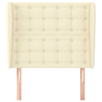Hoofdbord Met Randen Kunstleer Kleurig 93 x 23 x 118/128 cm Crème