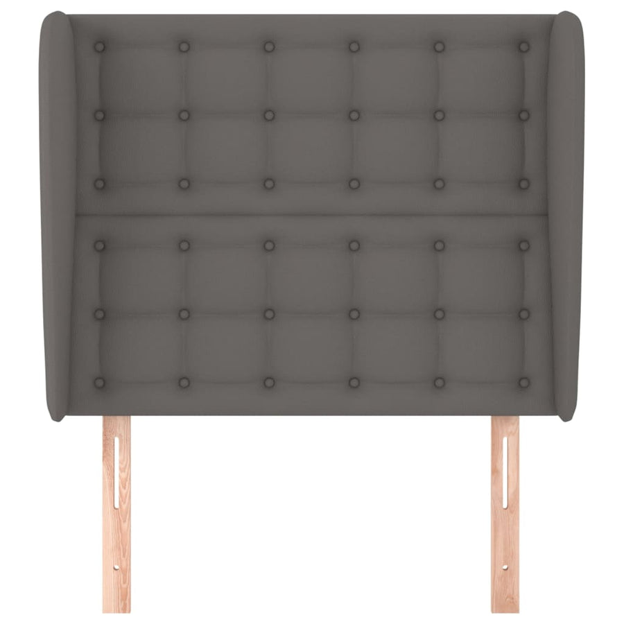 Hoofdbord Met Randen Kunstleer 93 x 23 x 118/128 cm Grijs