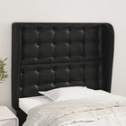 Headboard with edges 103x23x118/128 cm artificial leather black