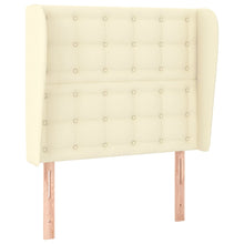 Hoofdbord Met Randen Kunstleer Kleurig 103 x 23 x 118/128 cm Crème