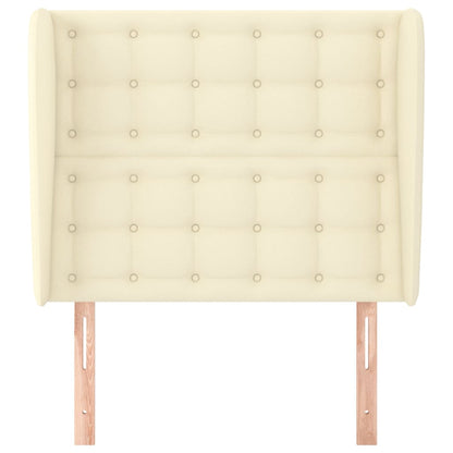Hoofdbord Met Randen Kunstleer Kleurig 103 x 23 x 118/128 cm Crème