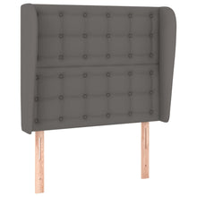 Hoofdbord Met Randen Kunstleer 103 x 23 x 118/128 cm Grijs