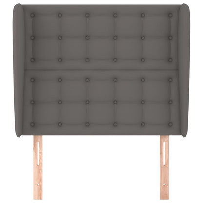 Hoofdbord Met Randen Kunstleer 103 x 23 x 118/128 cm Grijs