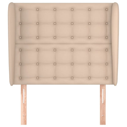 Hoofdbord met randen 103x23x118/128cm kunstleer cappuccinokleur