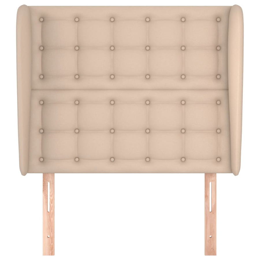 Hoofdbord met randen 103x23x118/128cm kunstleer cappuccinokleur