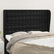 Hoofdbord 147x23x118/128 cm kunstleer zwart