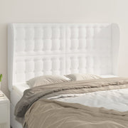 Hoofdbord 147x23x118/128 cm kunstleer wit