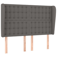 Hoofdbord Met Randen Kunstleer 147 x 23 x 118/128 cm Grijs