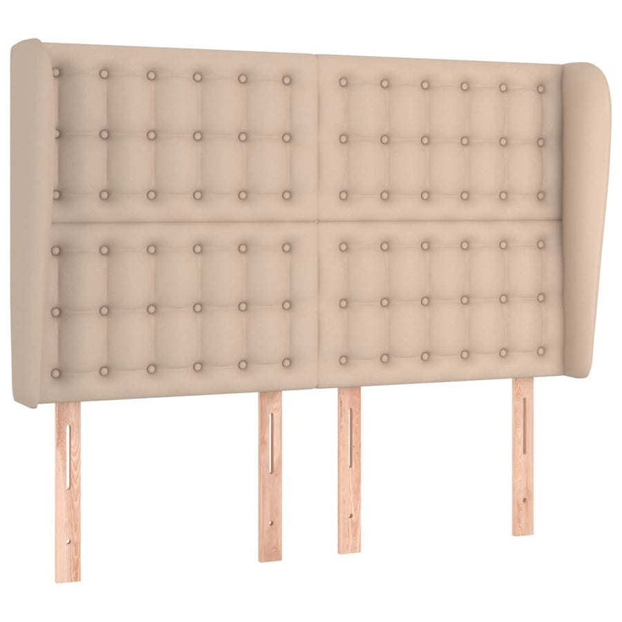 Hoofdbord Met Randen 47X23X8/28Cm Kunstleer Kleur 147 x 23 x 118/128 cm Cappuccino