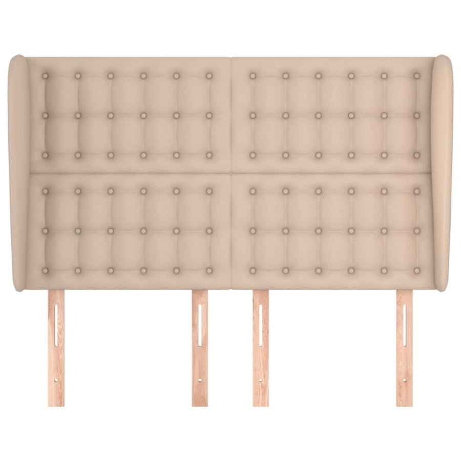 Hoofdbord Met Randen 47X23X8/28Cm Kunstleer Kleur 147 x 23 x 118/128 cm Cappuccino