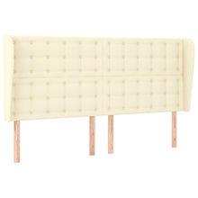 Hoofdbord Met Randen 163X23X118/128 Cm Kunstleer Crèmekleurig 163 x 23 x 118/128 cm
