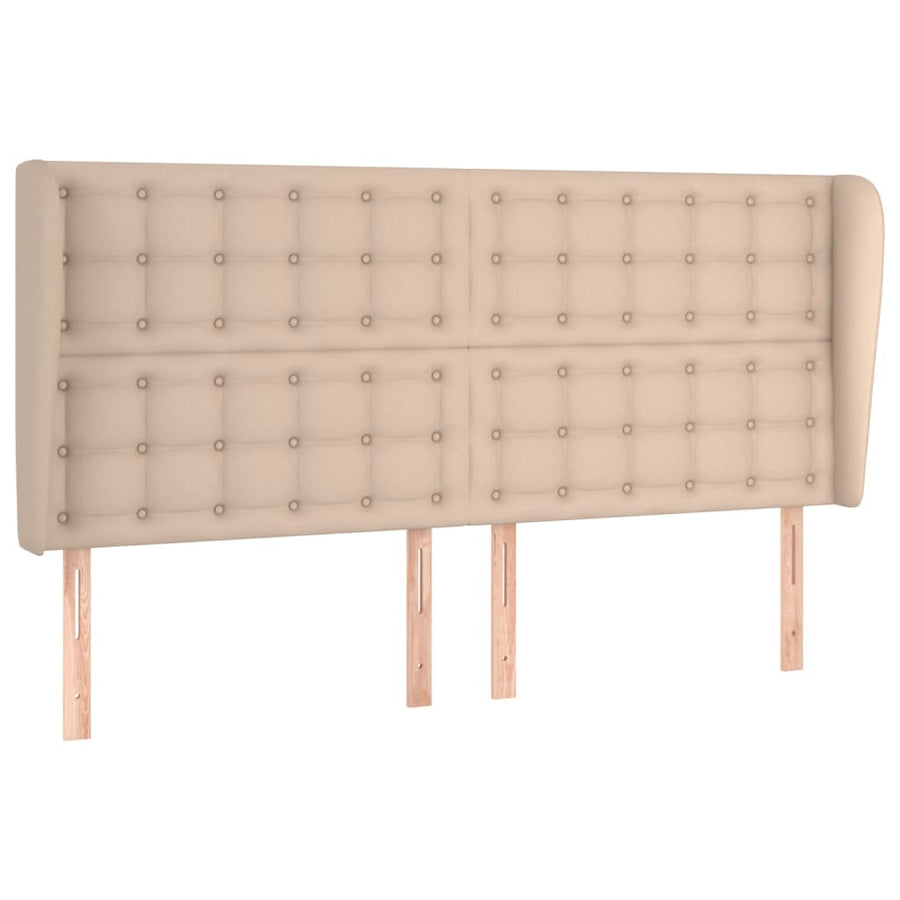 Hoofdbord Met Randen 63X23X8/28Cm Kunstleer Kleur 1 163 x 23 x 118/128 cm Cappuccino