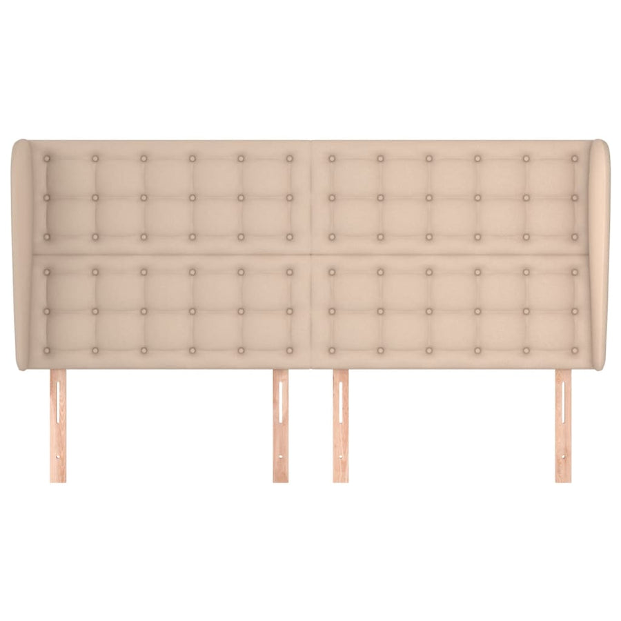 Hoofdbord Met Randen 63X23X8/28Cm Kunstleer Kleur 1 163 x 23 x 118/128 cm Cappuccino