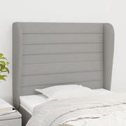 Hoofdbord 83x23x118/128 cm stof lichtgrijs