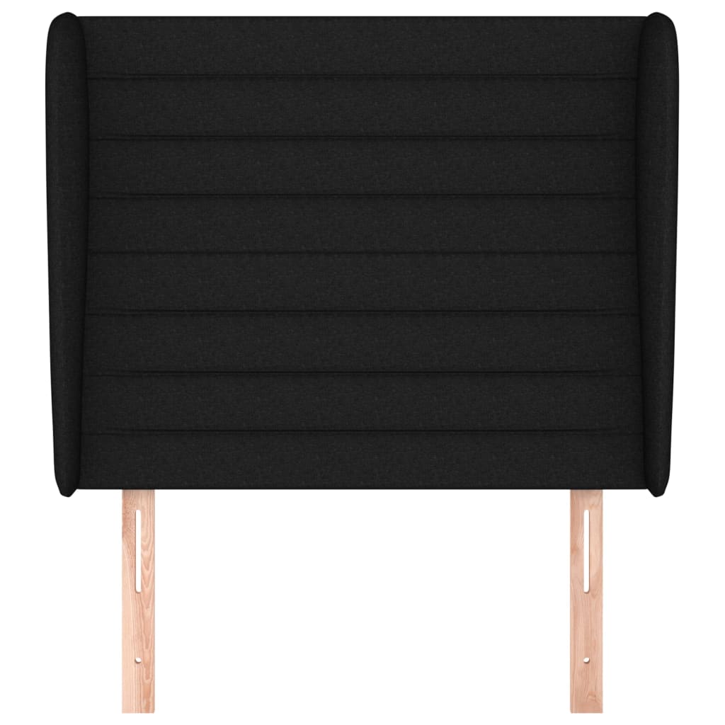 Hoofdbord Met Randen Stof 83 x 23 x 118/128 cm Zwart
