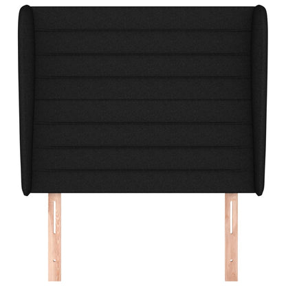 Hoofdbord Met Randen Stof 83 x 23 x 118/128 cm Zwart