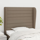 Hoofdbord Met Randen Stof 1 83 x 23 x 118/128 cm Taupe