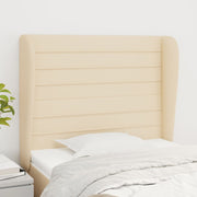 Hoofdbord stof crèmekleurig 83x23x118/128 cm