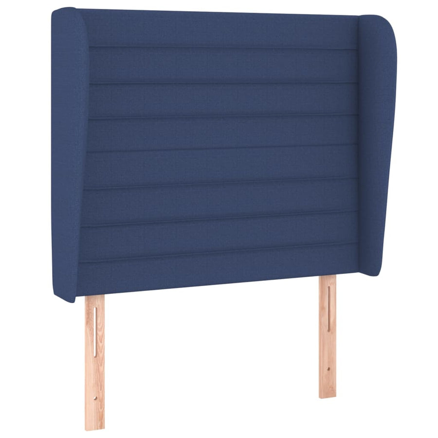 Hoofdbord Met Randen Stof 83 x 23 x 118/128 cm Blauw