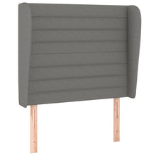 Hoofdbord Met Randen Stof 93 x 23 x 118/128 cm Donkergrijs