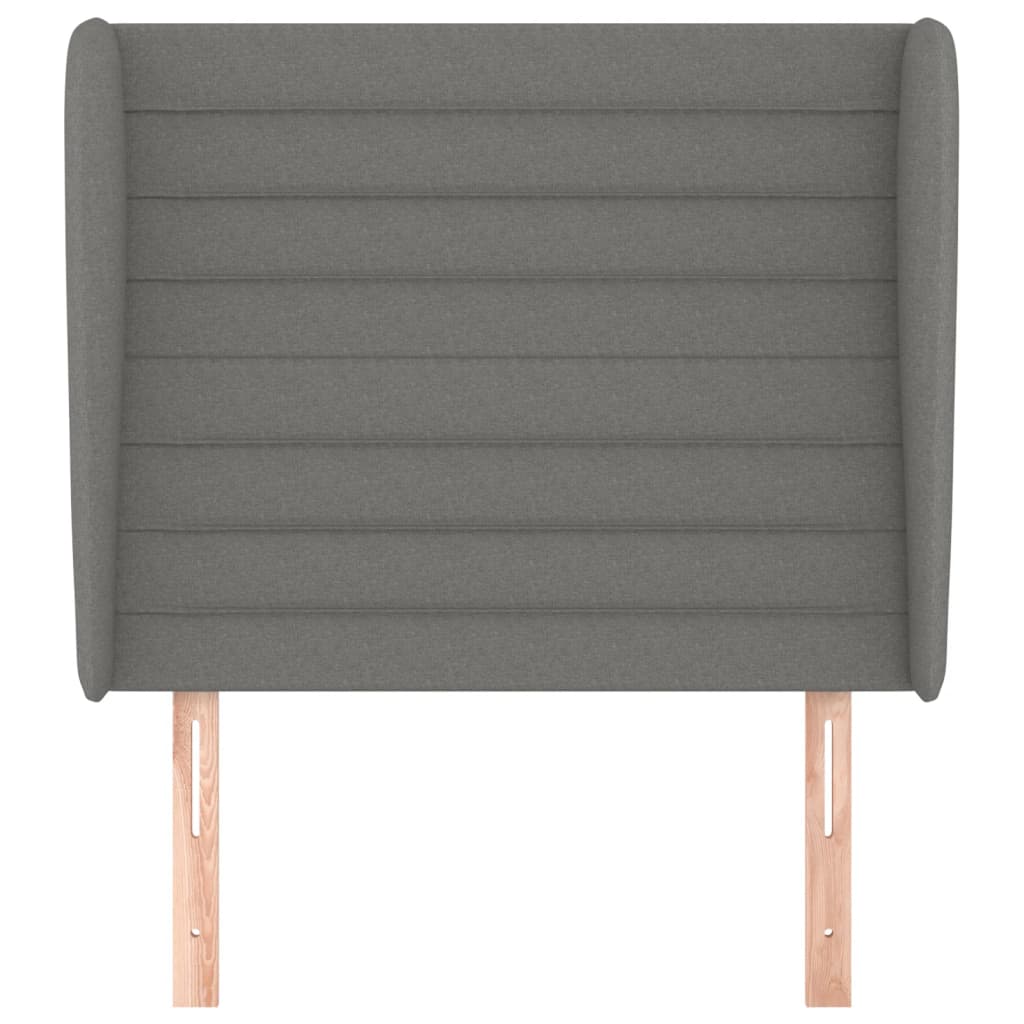 Hoofdbord Met Randen Stof 93 x 23 x 118/128 cm Donkergrijs