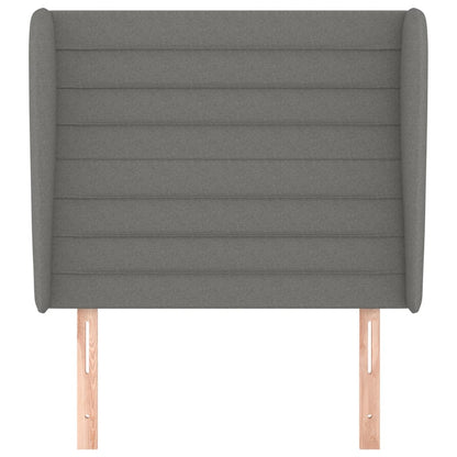 Hoofdbord Met Randen Stof 93 x 23 x 118/128 cm Donkergrijs