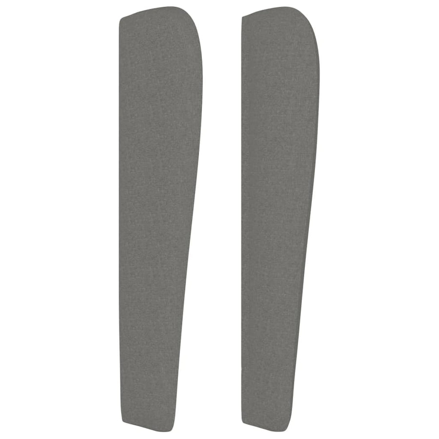 Hoofdbord Met Randen Stof 93 x 23 x 118/128 cm Donkergrijs
