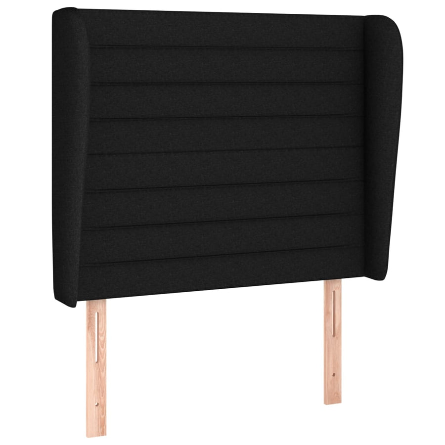 Hoofdbord Met Randen Stof 93 x 23 x 118/128 cm Zwart
