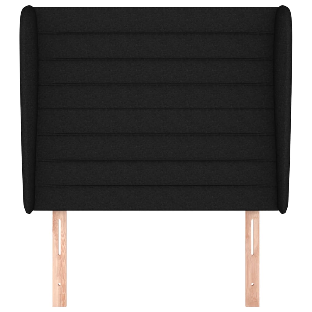 Hoofdbord Met Randen Stof 93 x 23 x 118/128 cm Zwart