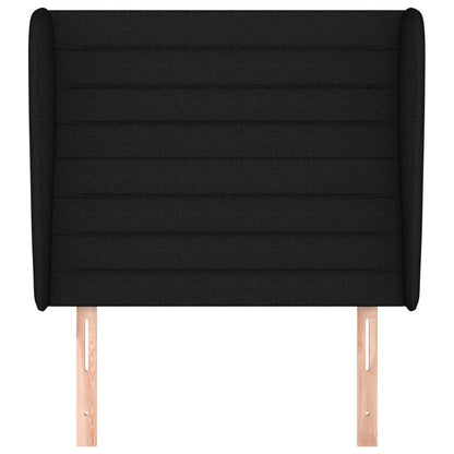 Hoofdbord Met Randen Stof 93 x 23 x 118/128 cm Zwart