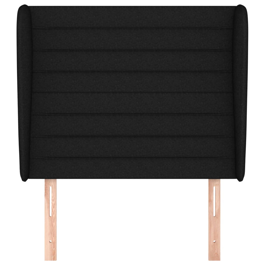 Hoofdbord Met Randen Stof 93 x 23 x 118/128 cm Zwart