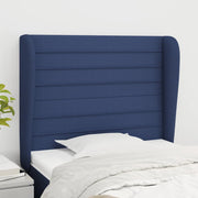 Hoofdbord 93x23x118/128 cm stof blauw