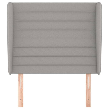 Hoofdbord met randen 103x23x118/128 cm stof lichtgrijs 103 x 23 x 118/128 cm Lichtgrijs