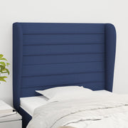 Hoofdbord stof 103x23x118/128 cm blauw