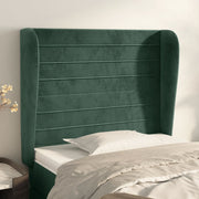 Hoofdbord fluweel donkergroen 83x23x118/128 cm