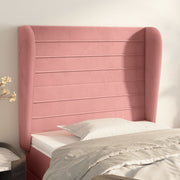 Hoofdbord fluweel 83x23x118/128 cm roze