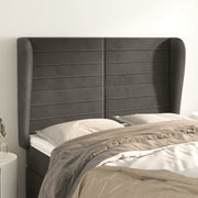 Hoofdbord fluweel 147x23x118/128 cm donkergrijs