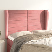 Hoofdbord fluweel roze 147x23x118/128 cm