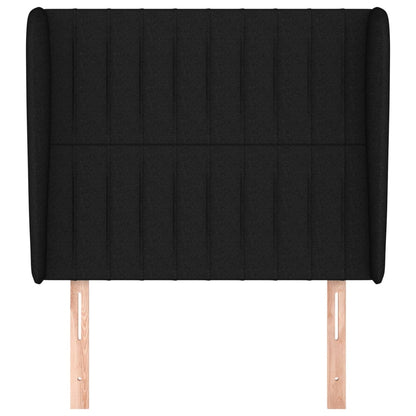 Hoofdbord Met Randen Stof 83 x 23 x 118/128 cm Zwart