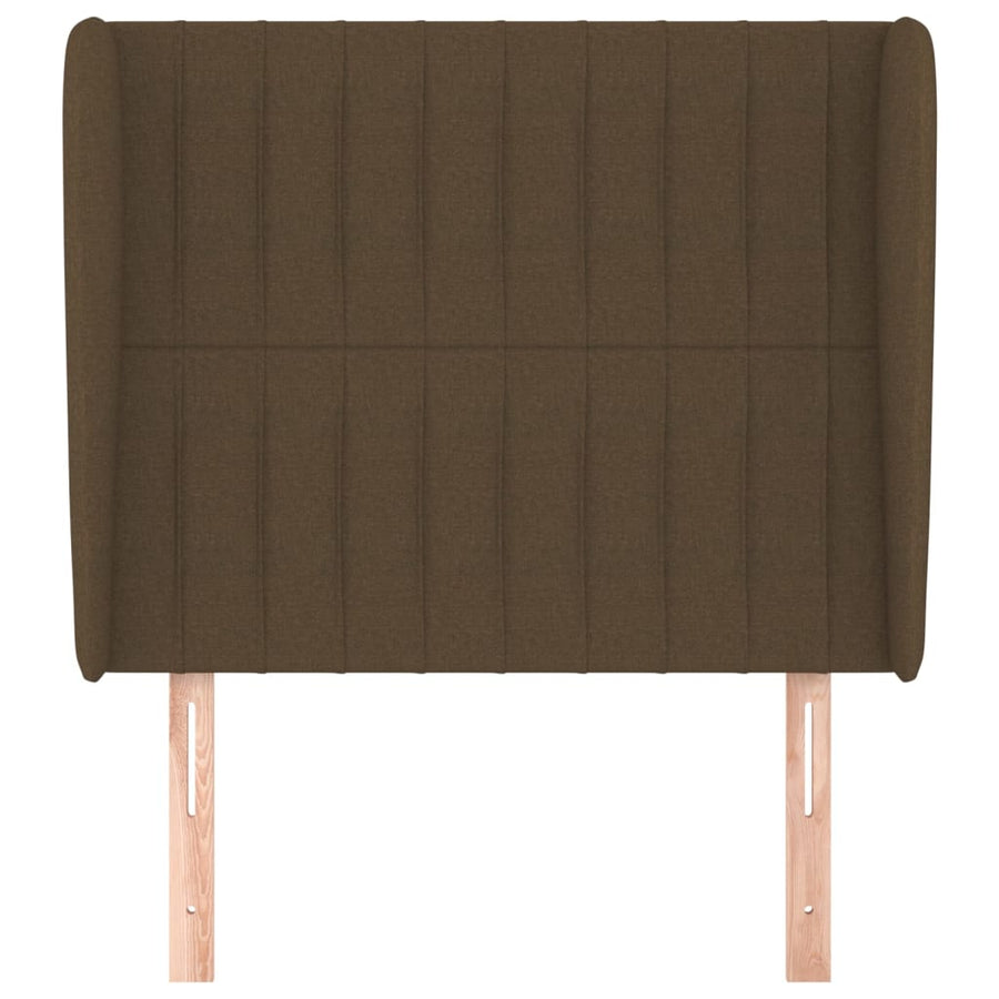 Hoofdbord Met Randen Stof 83 x 23 x 118/128 cm Donkerbruin