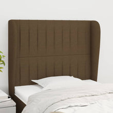Hoofdbord Met Randen Stof 83 x 23 x 118/128 cm Donkerbruin