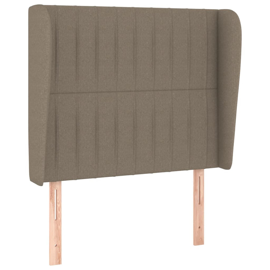 Hoofdbord Met Randen Stof 83 x 23 x 118/128 cm Taupe