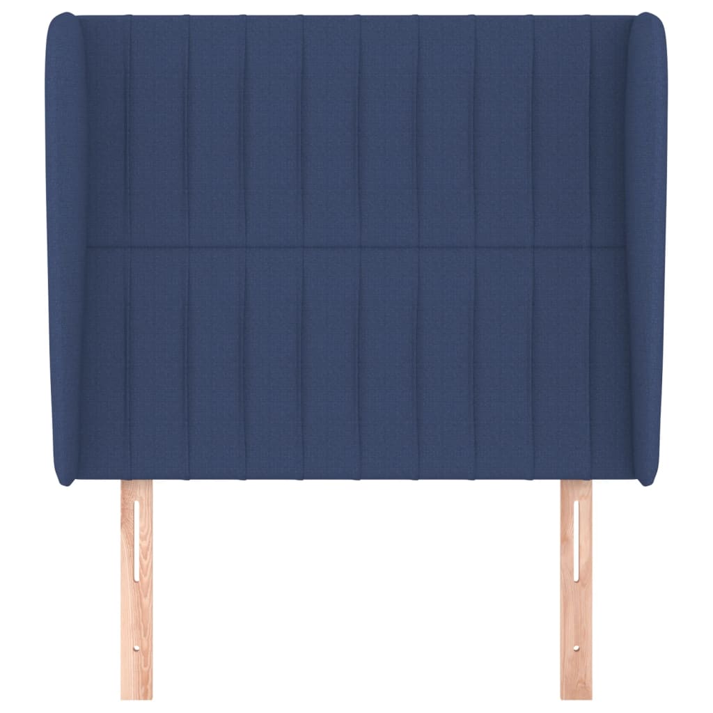 Hoofdbord Met Randen Stof 83 x 23 x 118/128 cm Blauw