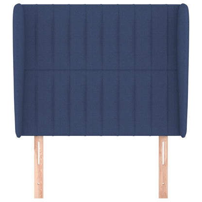 Hoofdbord Met Randen Stof 83 x 23 x 118/128 cm Blauw