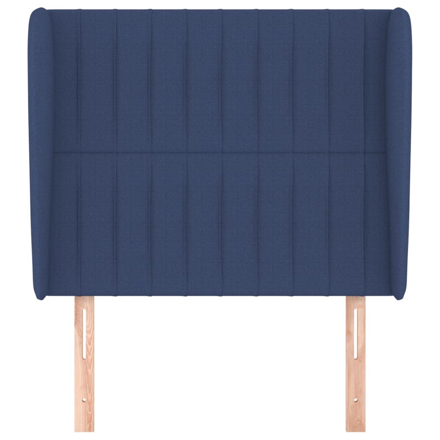 Hoofdbord Met Randen Stof 83 x 23 x 118/128 cm Blauw