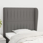 Hoofdbord 93x23x118/128 cm stof donkergrijs