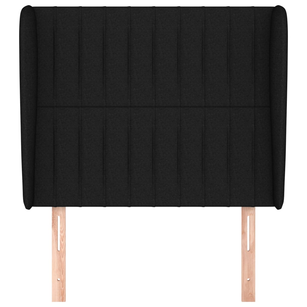 Hoofdbord Met Randen Stof 93 x 23 x 118/128 cm Zwart