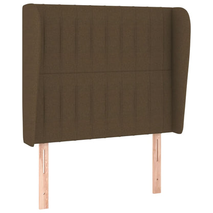 Hoofdbord Met Randen Stof 93 x 23 x 118/128 cm Donkerbruin