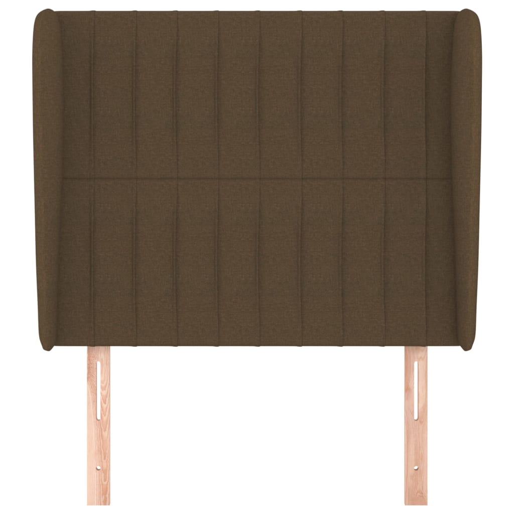 Hoofdbord Met Randen Stof 93 x 23 x 118/128 cm Donkerbruin