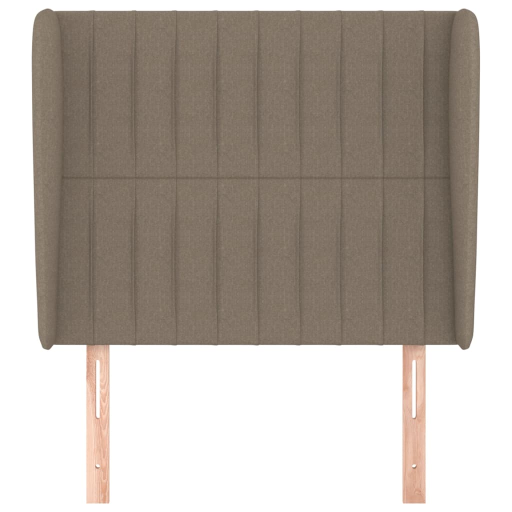 Hoofdbord Met Randen Stof 93 x 23 x 118/128 cm Taupe
